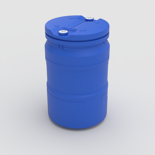 Caneca plástica cerrada de 55 galones (208 litros)